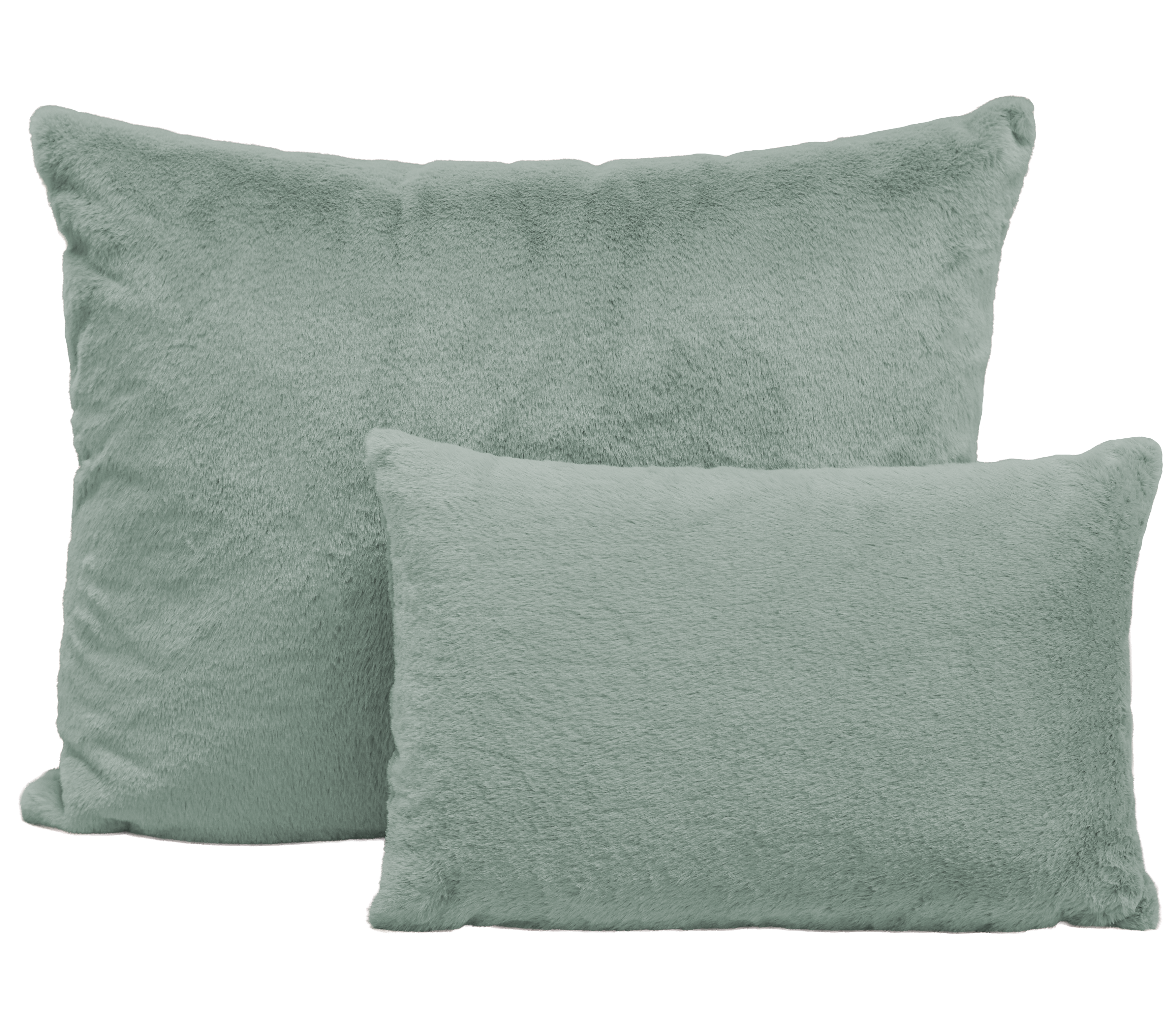 Coussin en Fourrure Flofi Vert d'eau