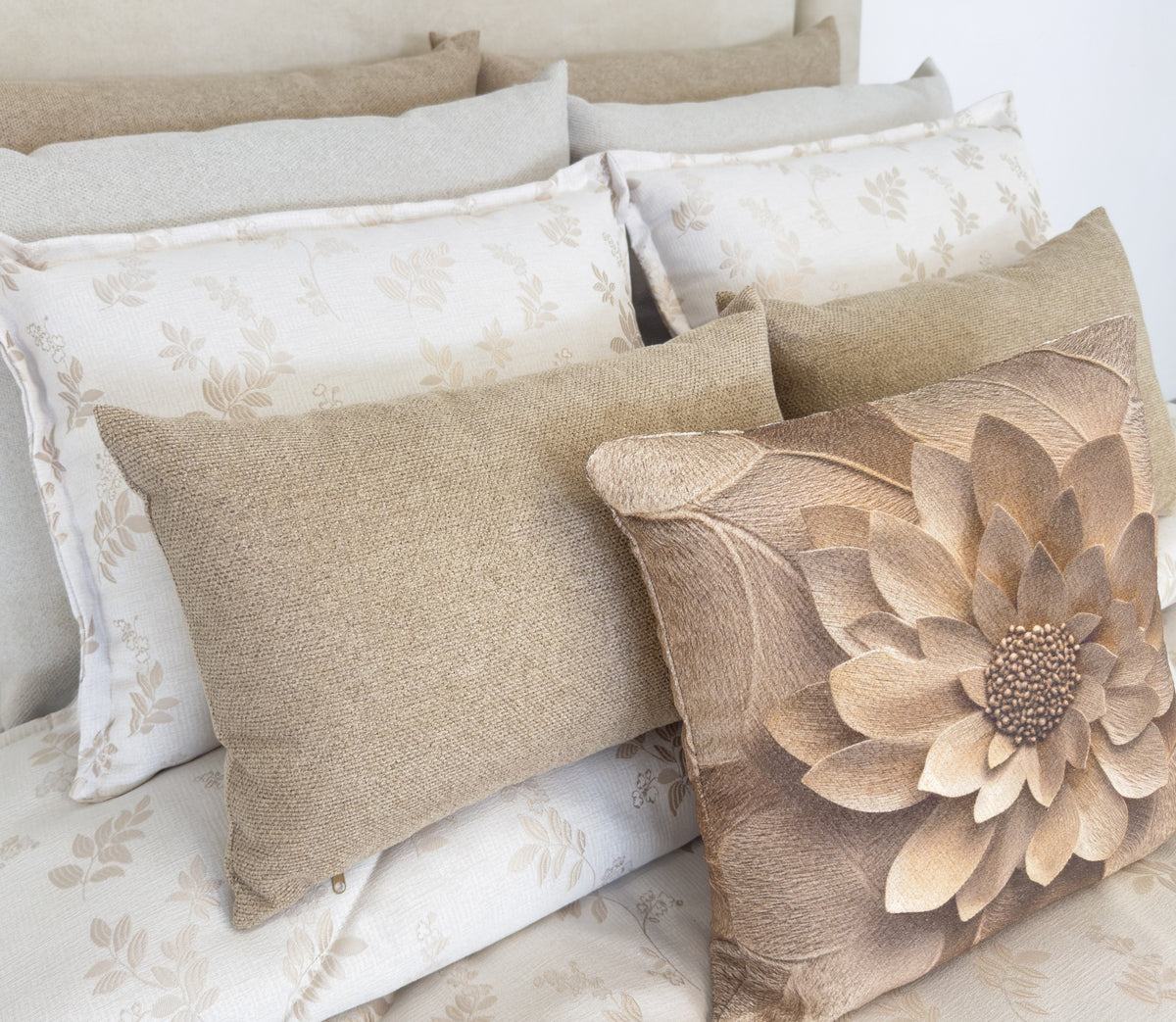 Couvre-lit Iveni Beige