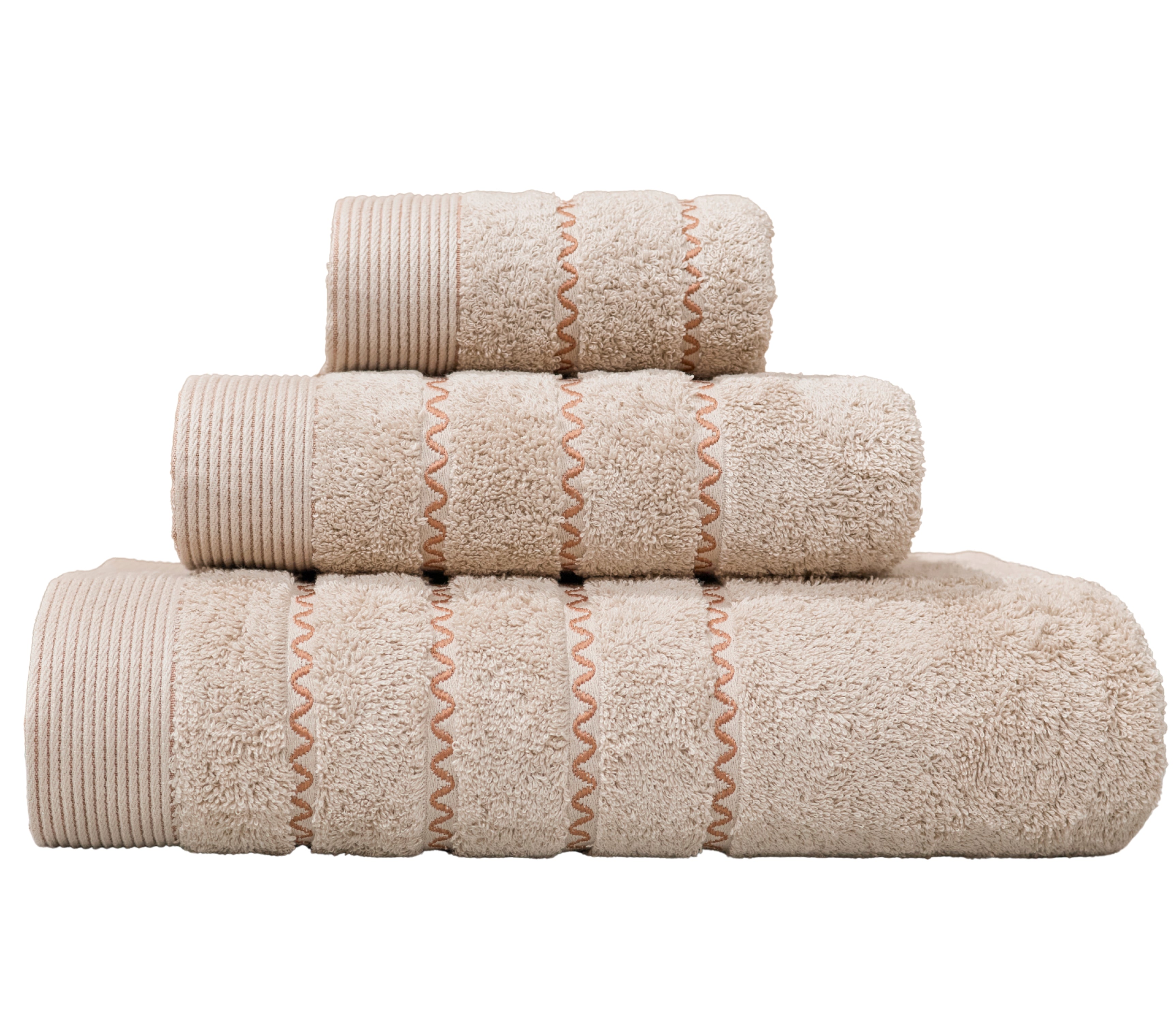 Baumwoll-Badetuch-Set Bali Beige