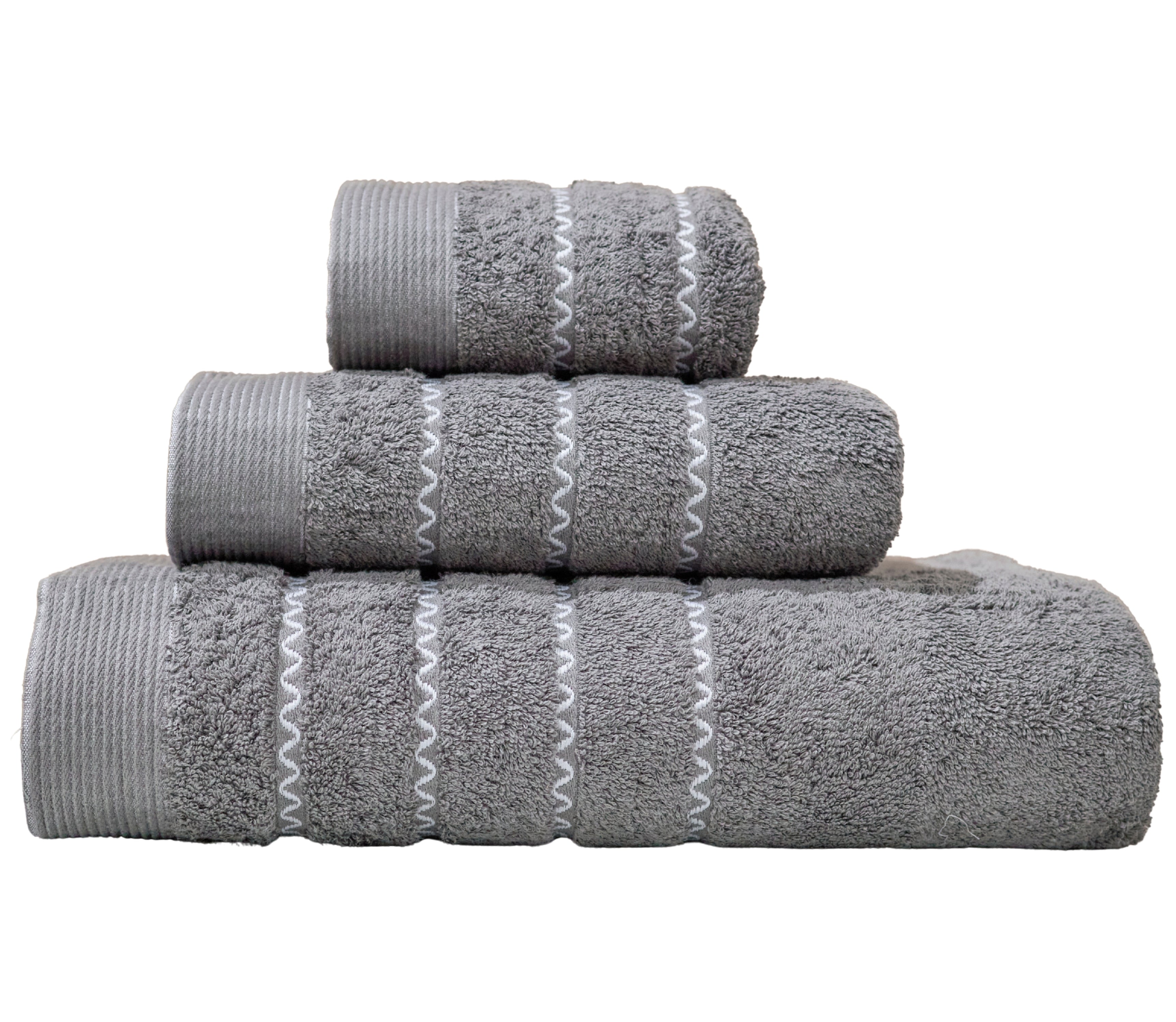 Baumwoll-Badetuch-Set Bali Dunkelgrau