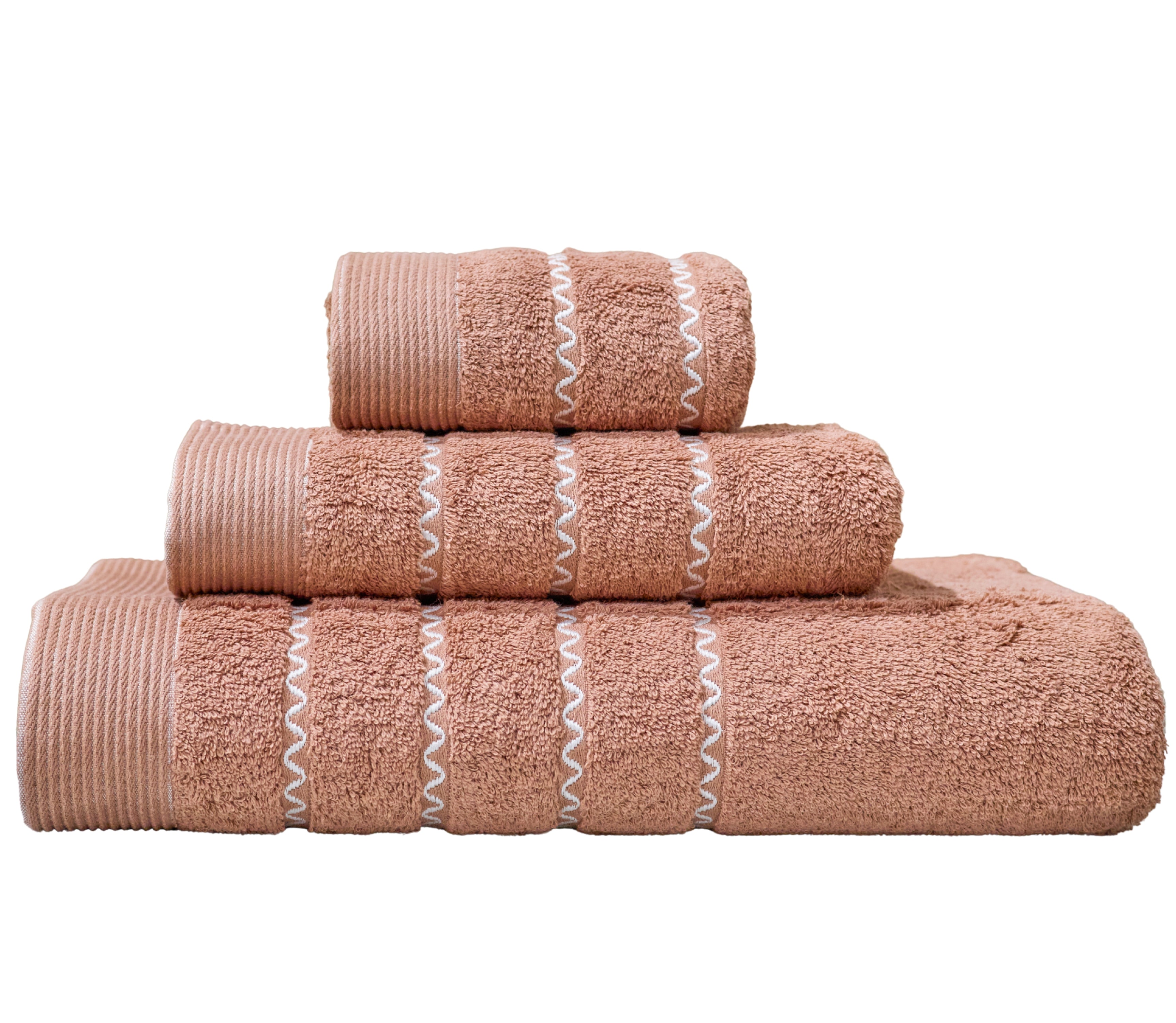 Baumwoll-Badetuch-Set Bali Terrakotta