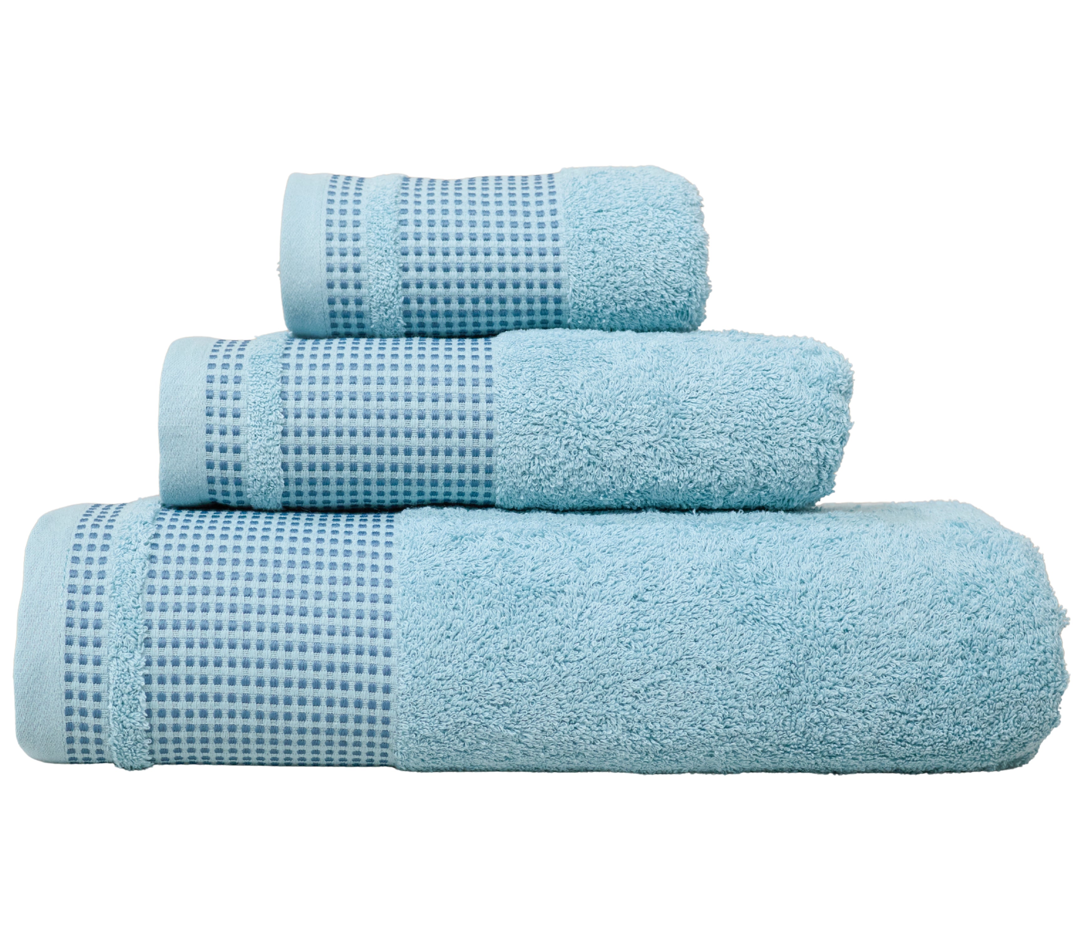 Baumwoll-Badetuch-Set Marte Hellblau