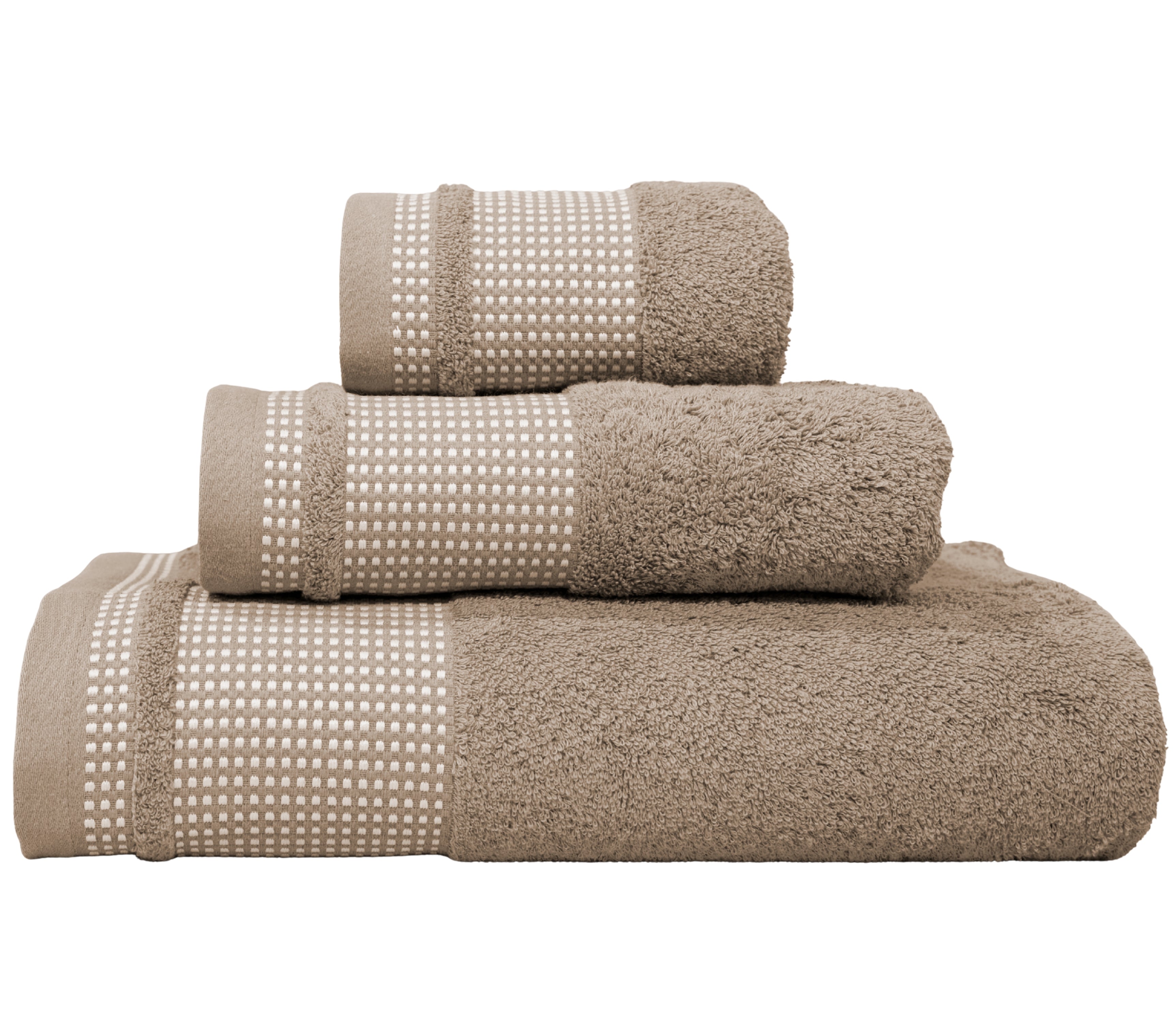Baumwoll-Badetuch-Set Marte Camel