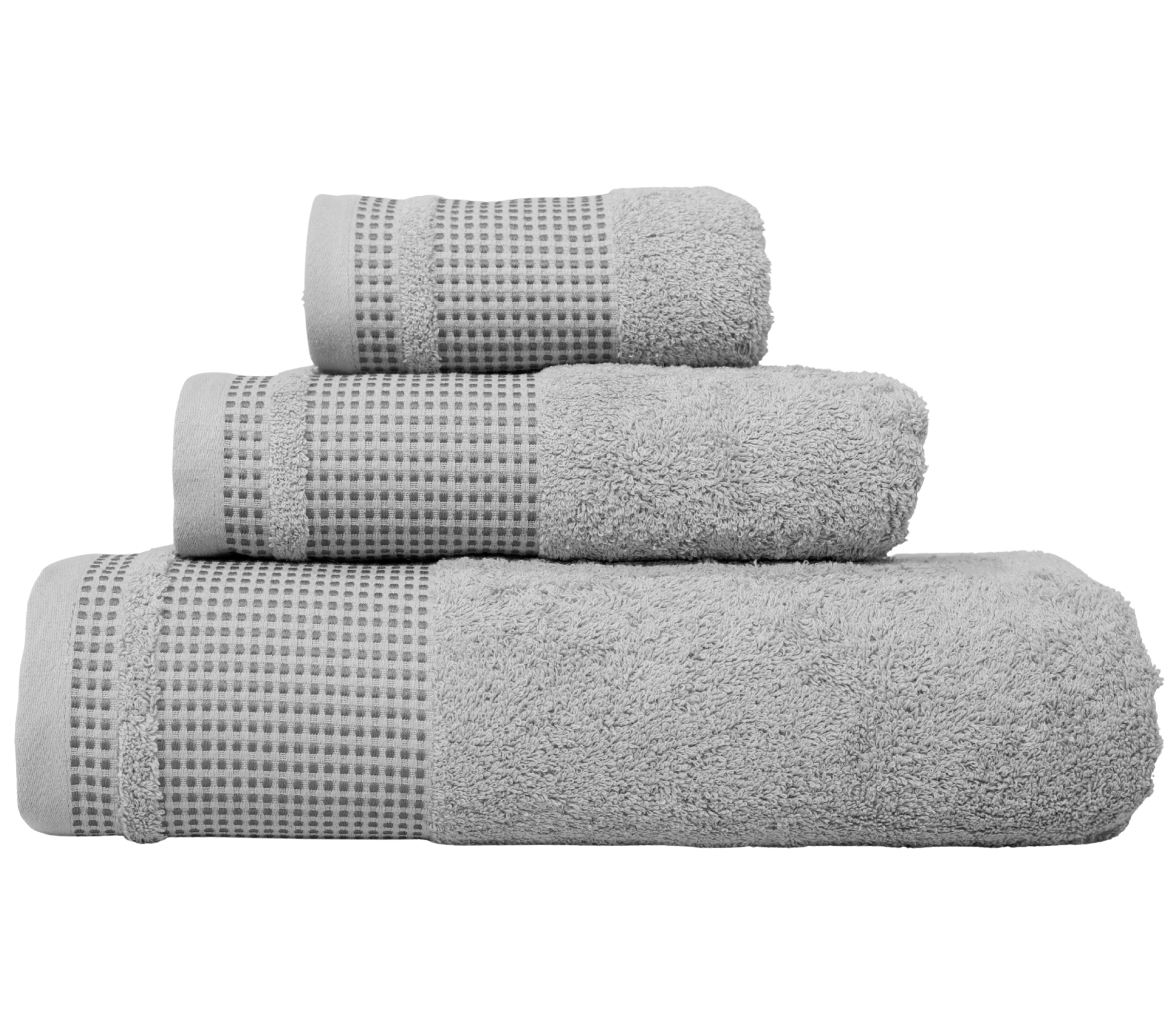 Baumwoll-Badetuch-Set Marte Hellgrau
