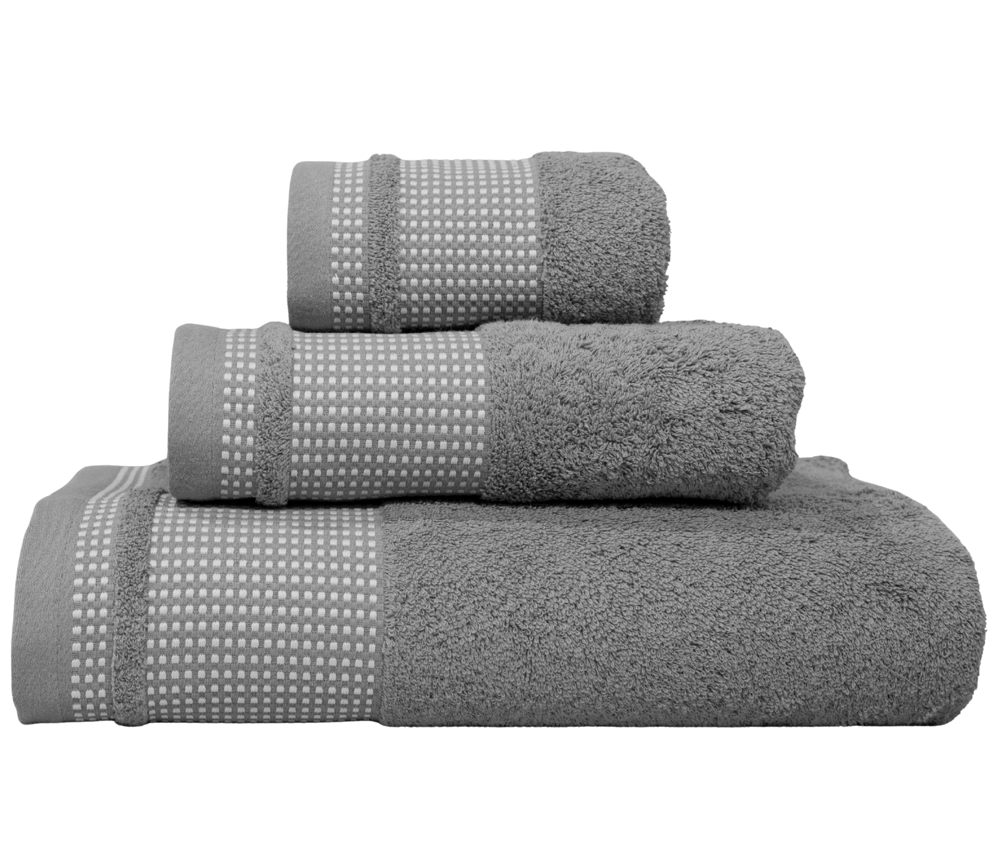 Baumwoll-Badetuch-Set Marte Dunkelgrau