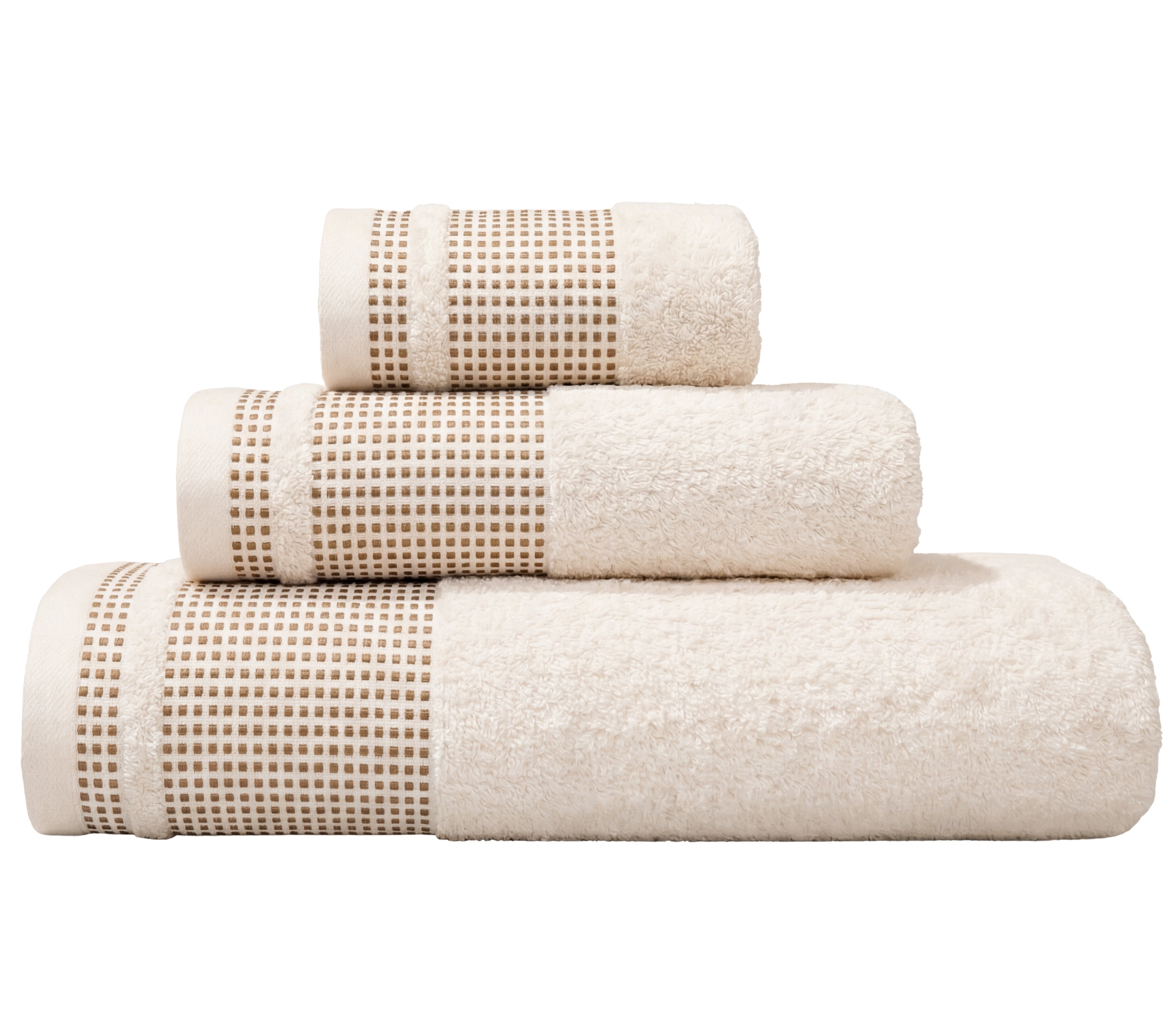 Baumwoll-Badetuch-Set Marte Perle