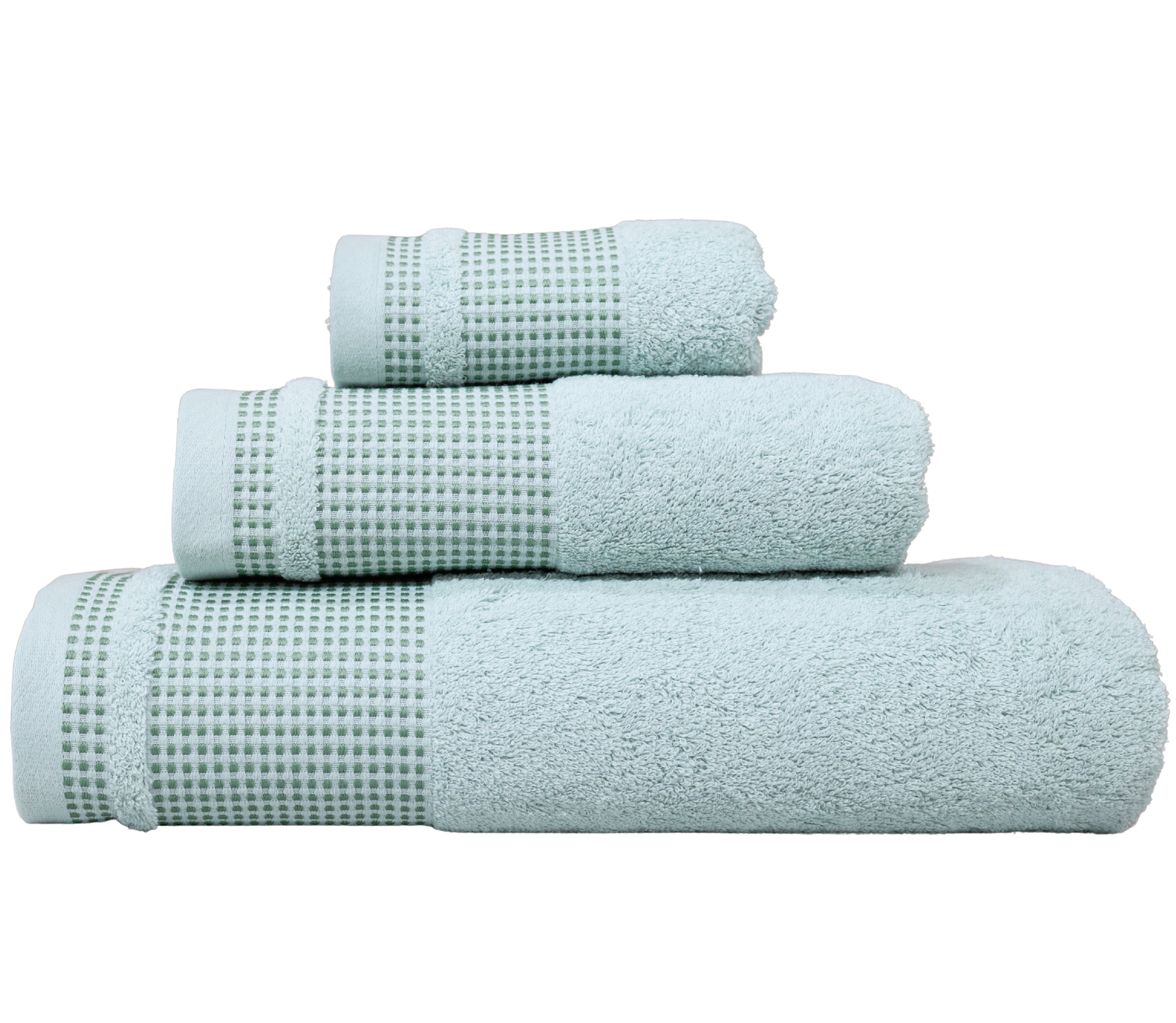 Baumwoll-Badetuch-Set Marte Wassergrün