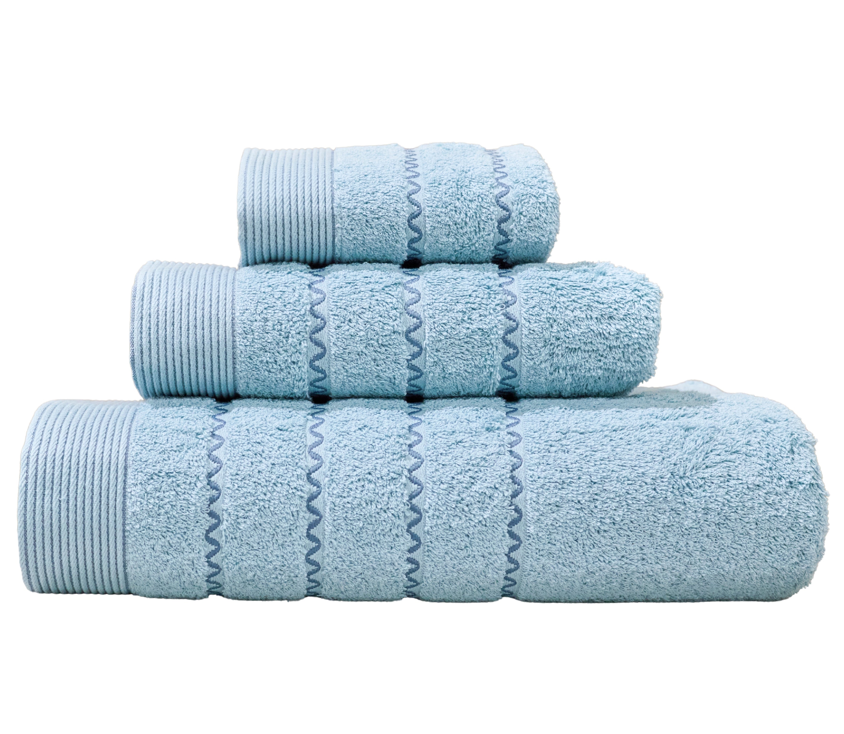 Baumwoll-Badetuch-Set Bali Hellblau