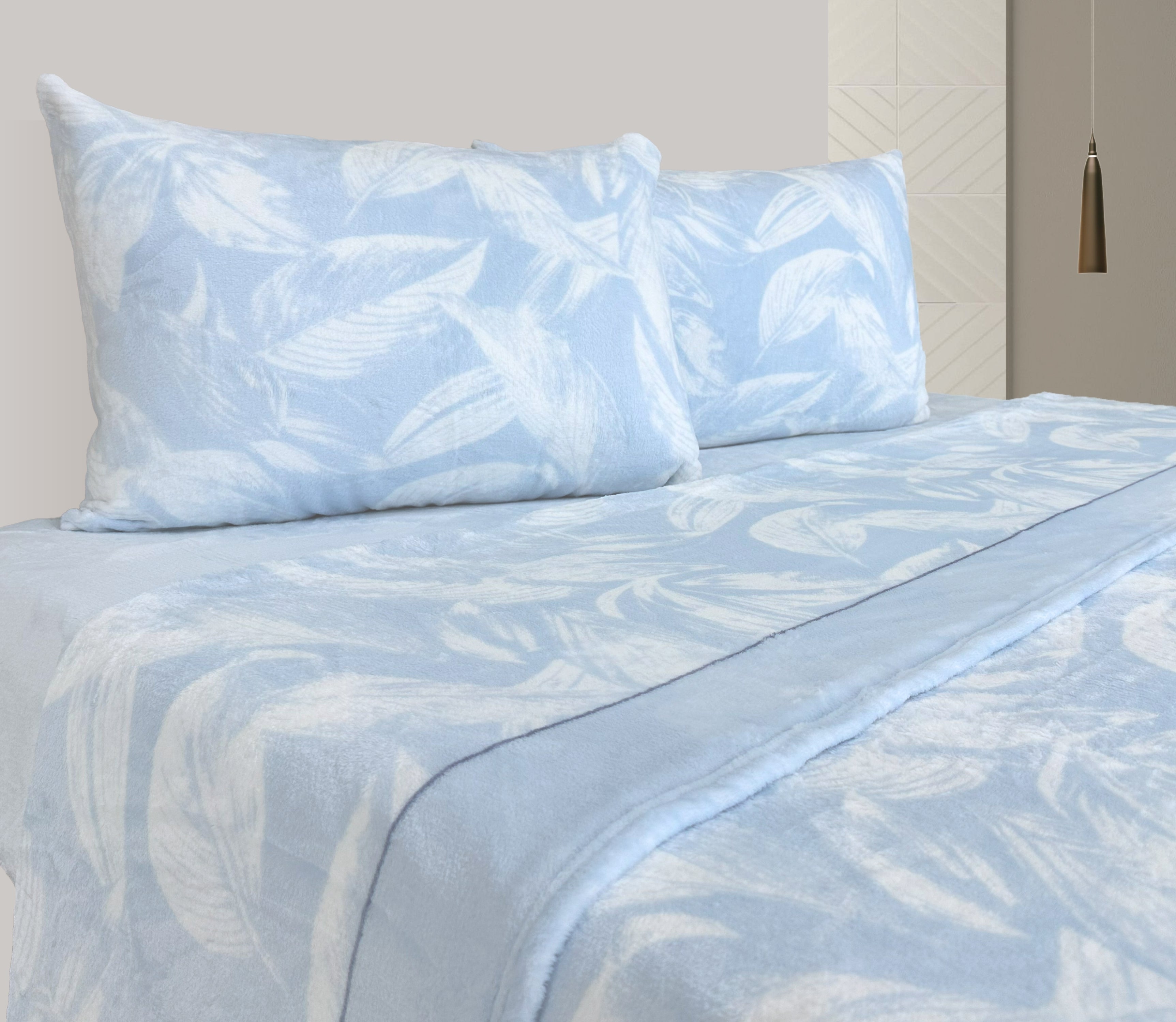 Ensemble de draps Polaire en Microline Soft Bleu