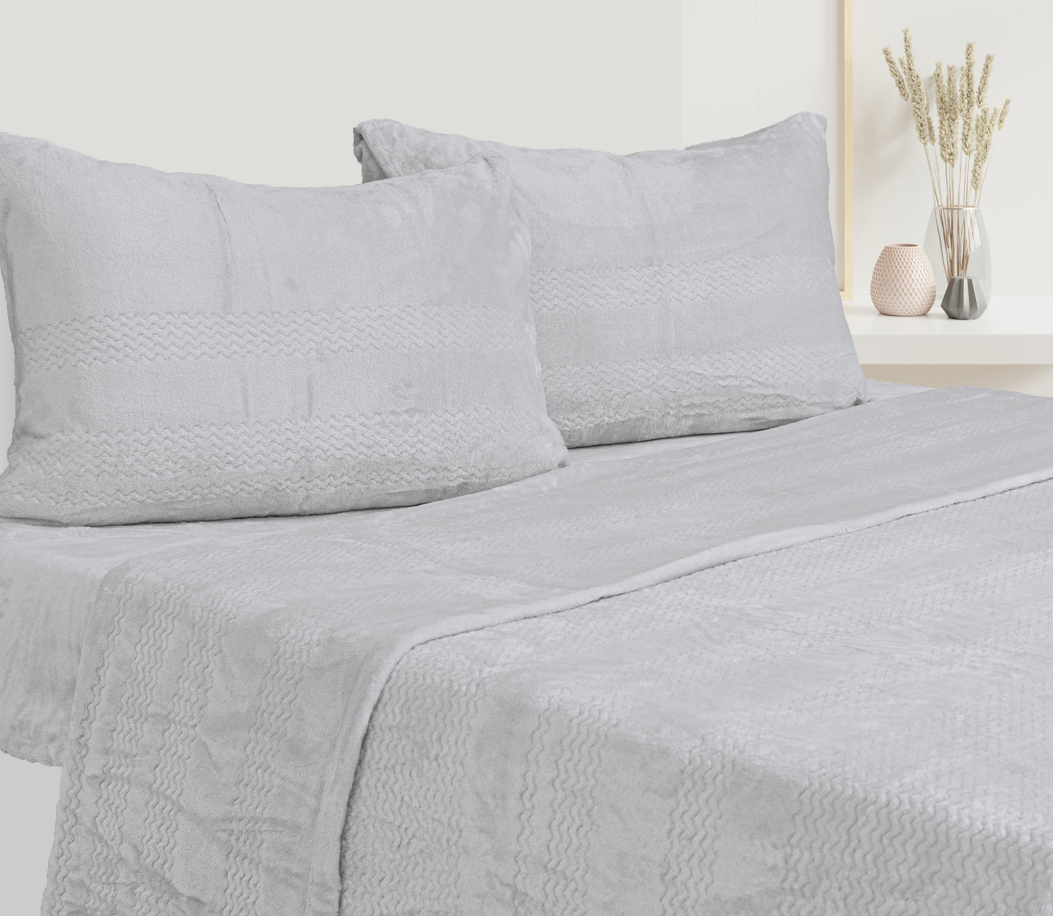 Completo di Lenzuola in Microllina Cloe Grigio