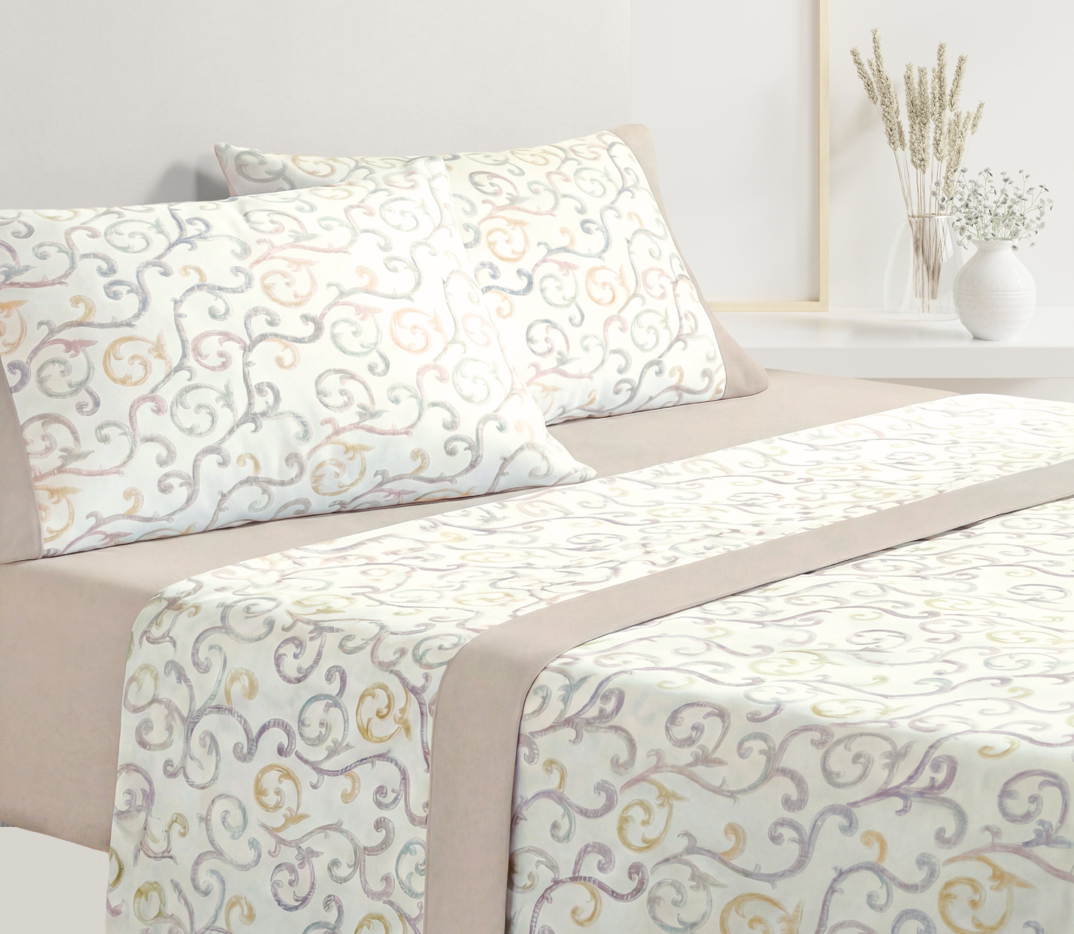 Ensemble de draps en Coton Clade Beige