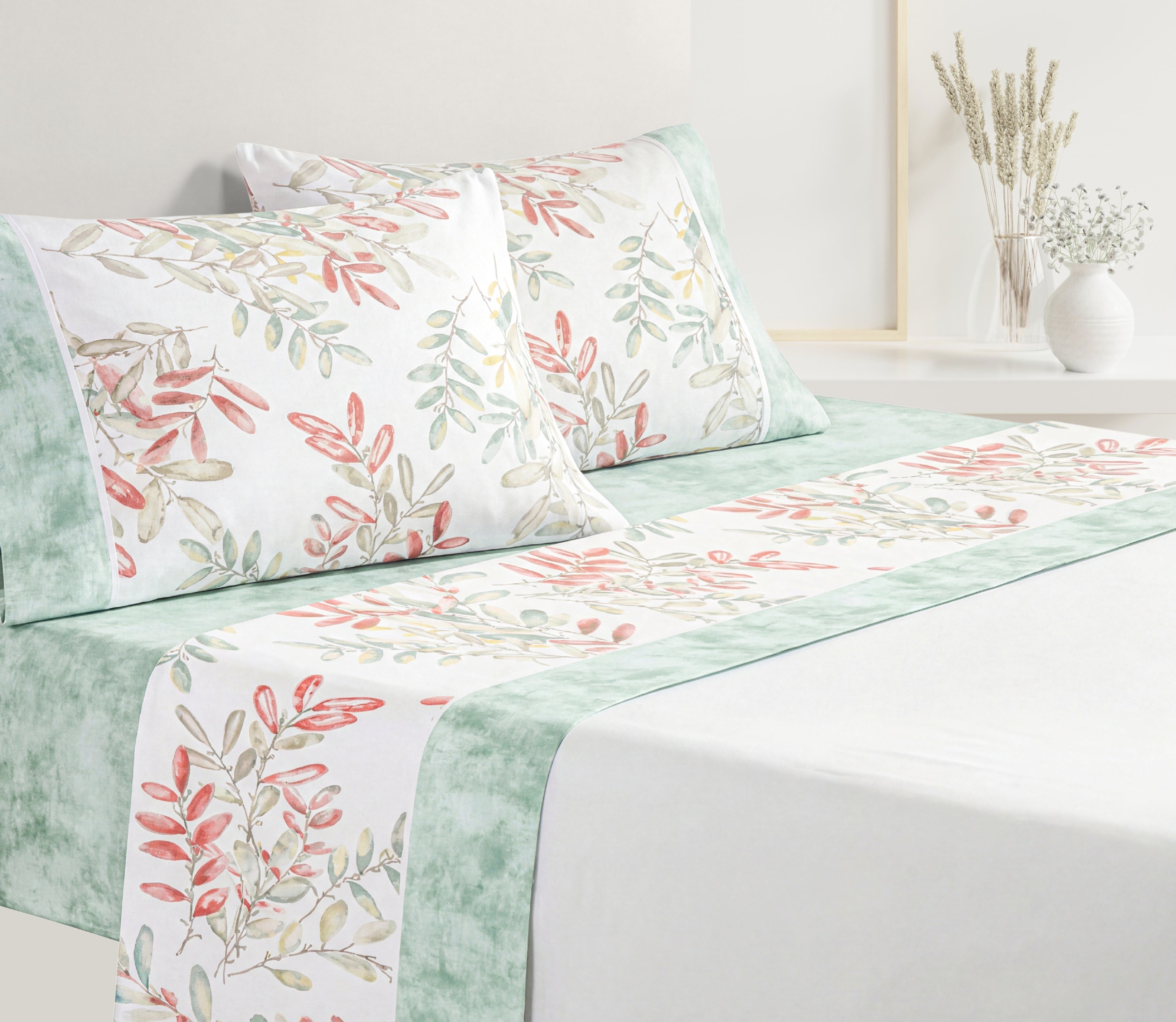 Ensemble de draps en Coton Dalvi Vert