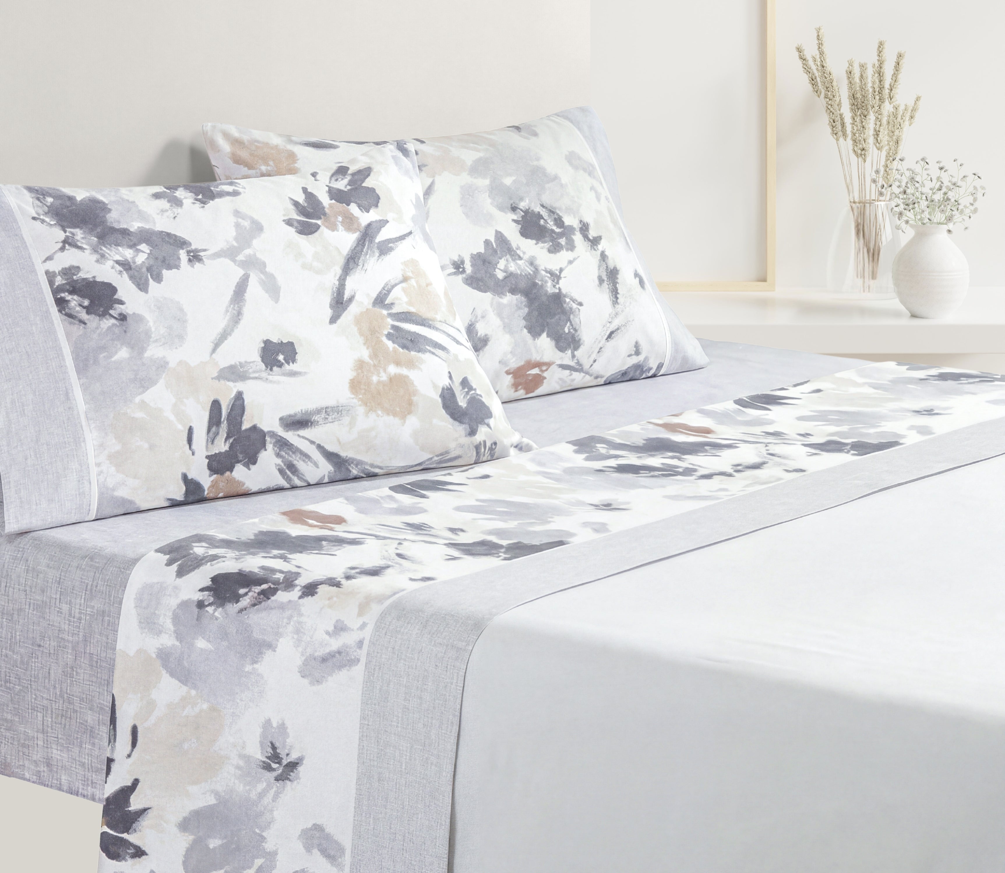 Ensemble de draps en Coton Doris Gris