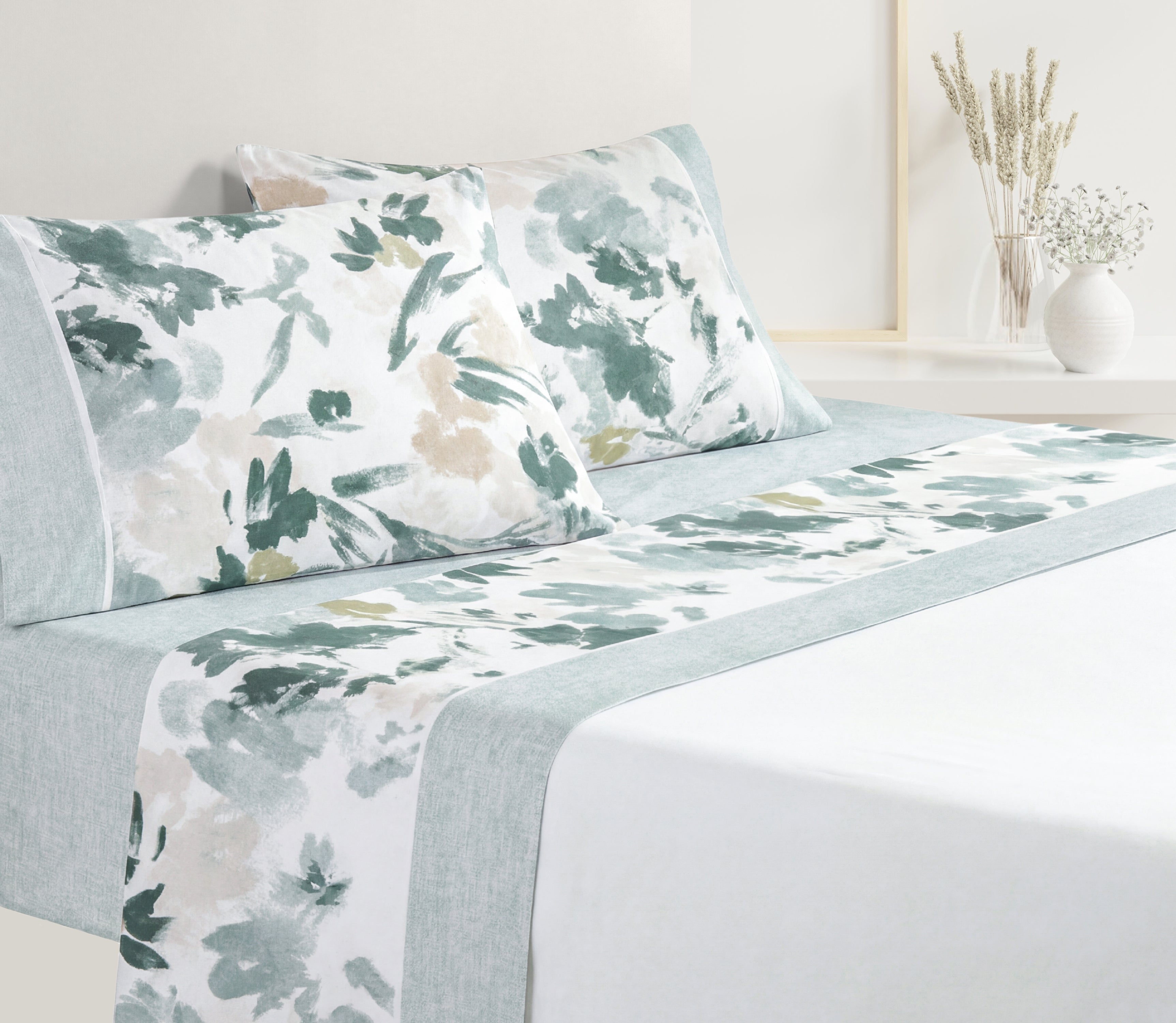 Ensemble de draps en Coton Doris Vert