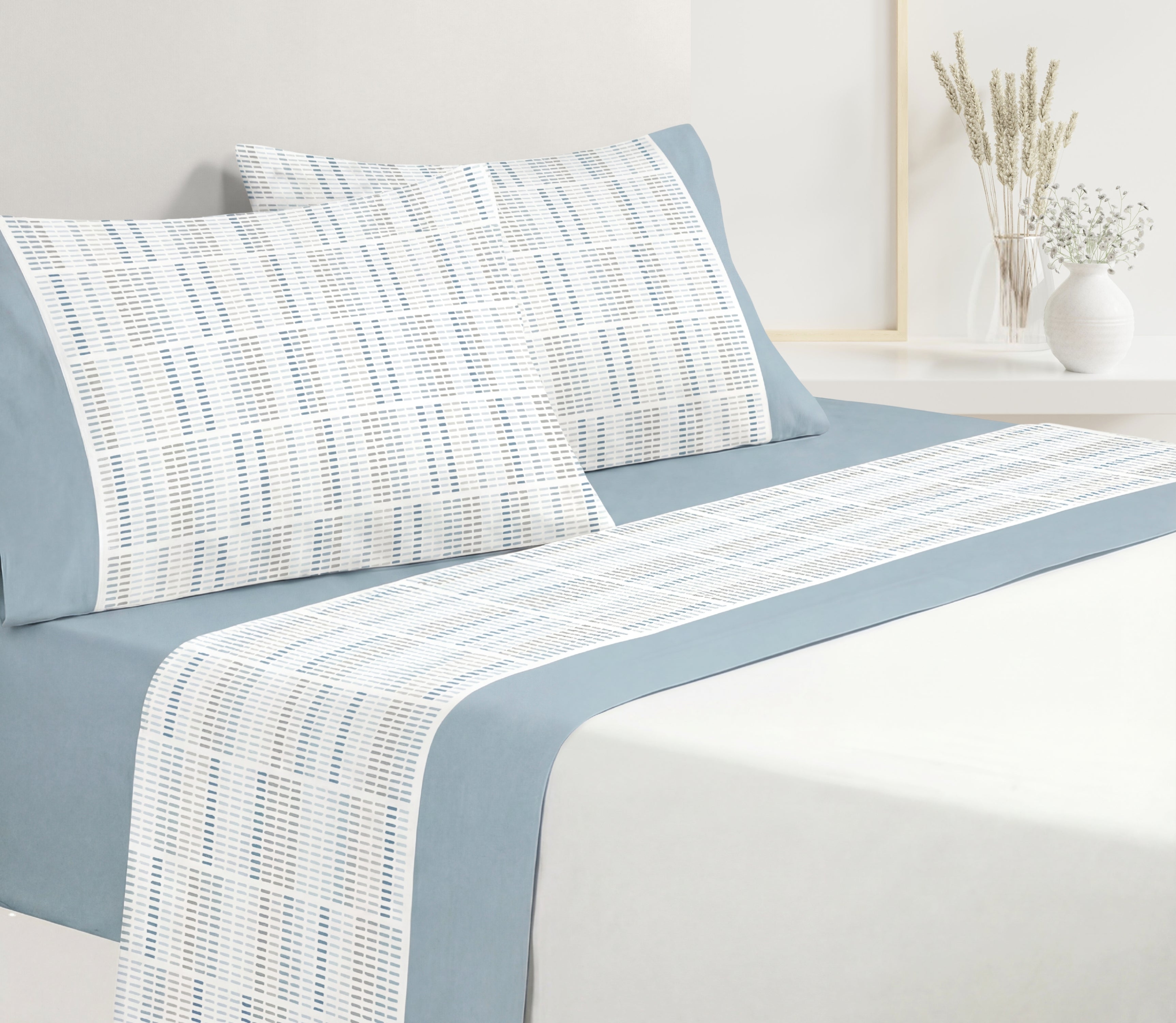 Ensemble de draps en Coton Guci Bleu