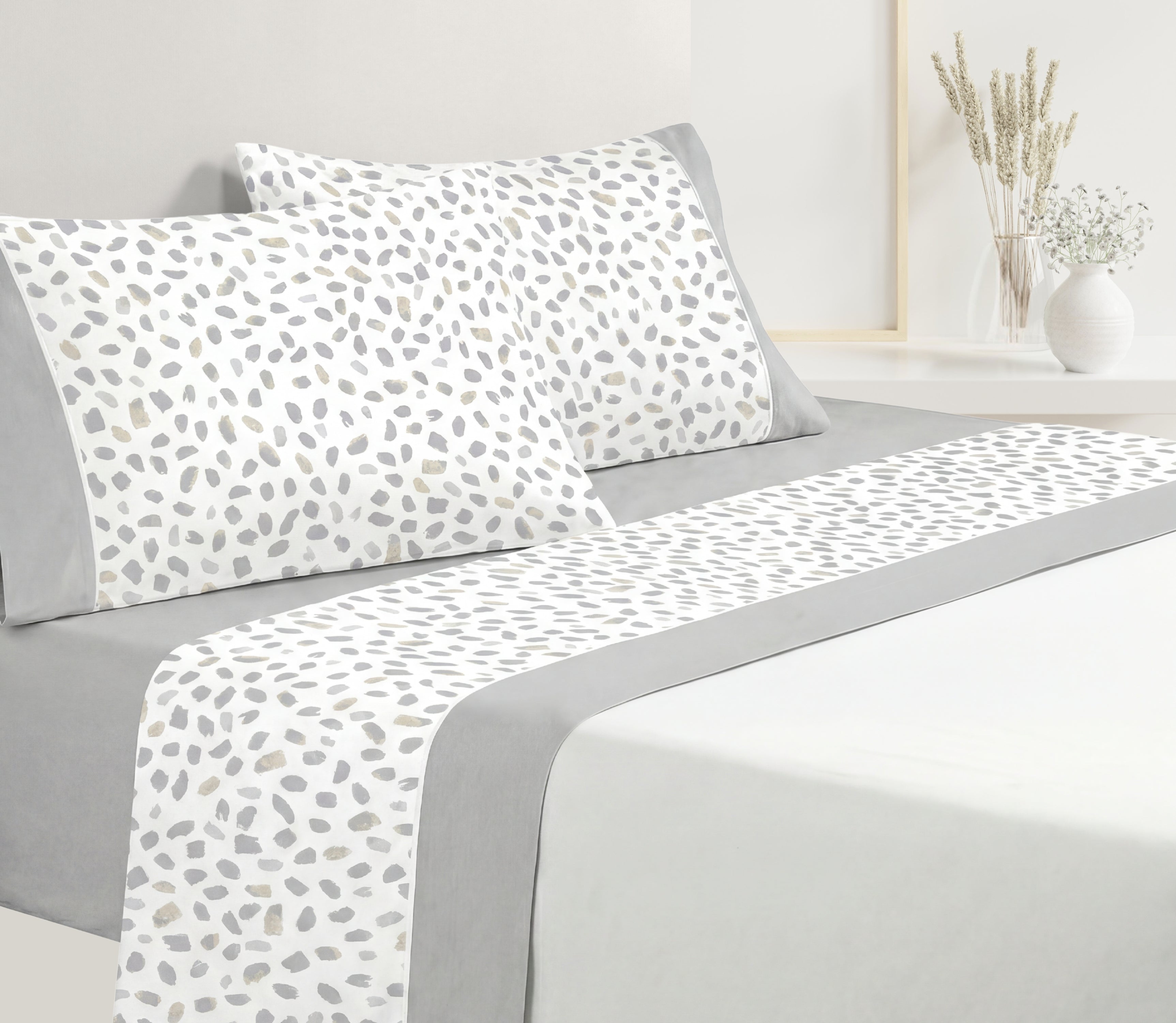 Ensemble de draps en Coton Nure Gris