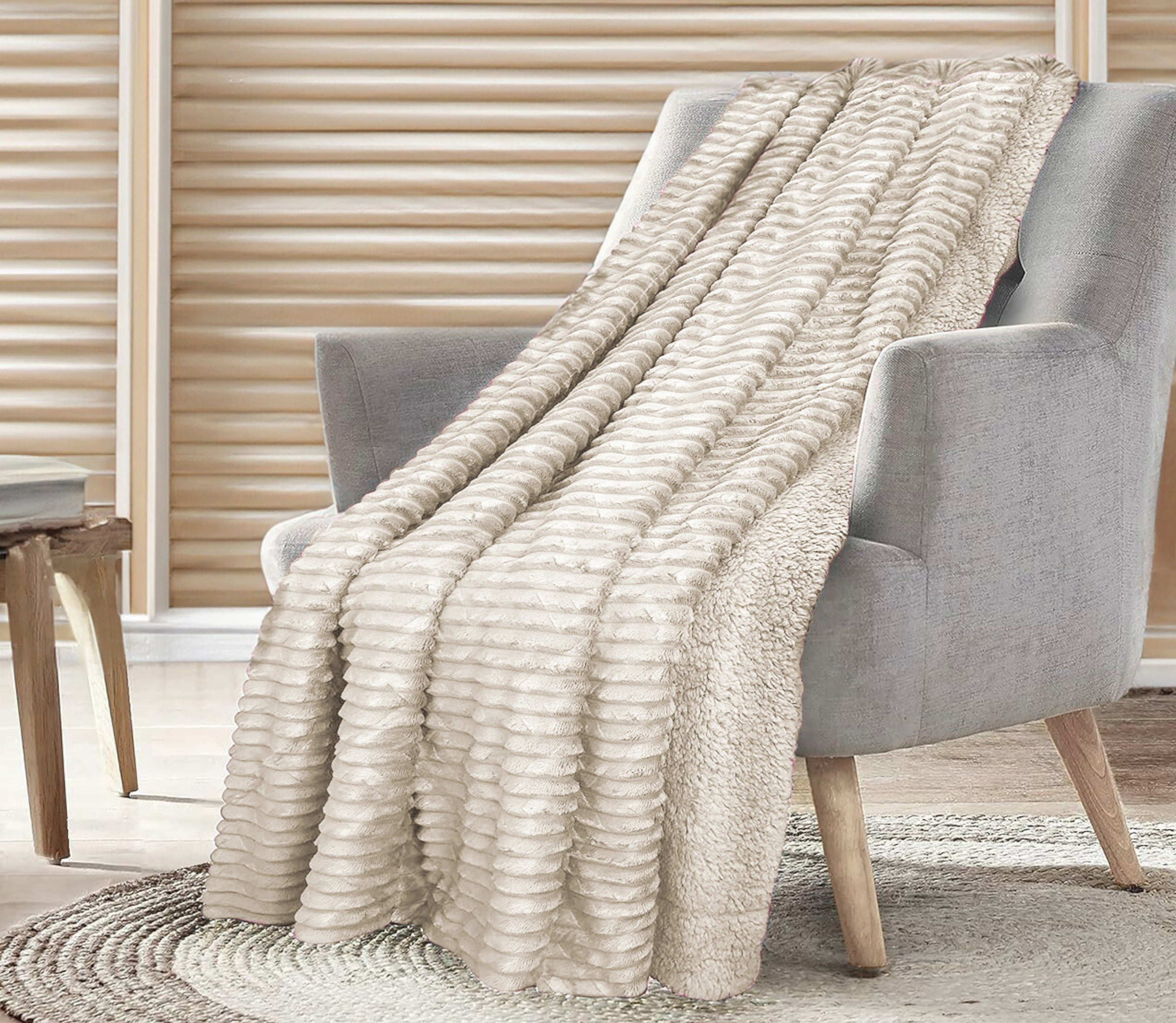 Plaid en Sherpa Aria Beige