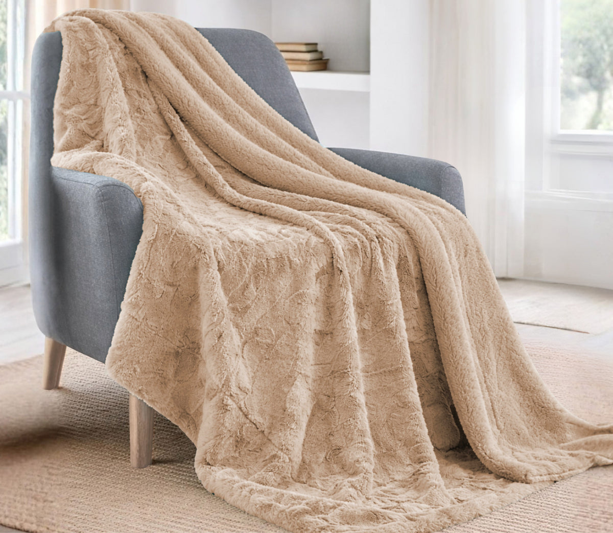 Sherpa-Decke Nevi Beige