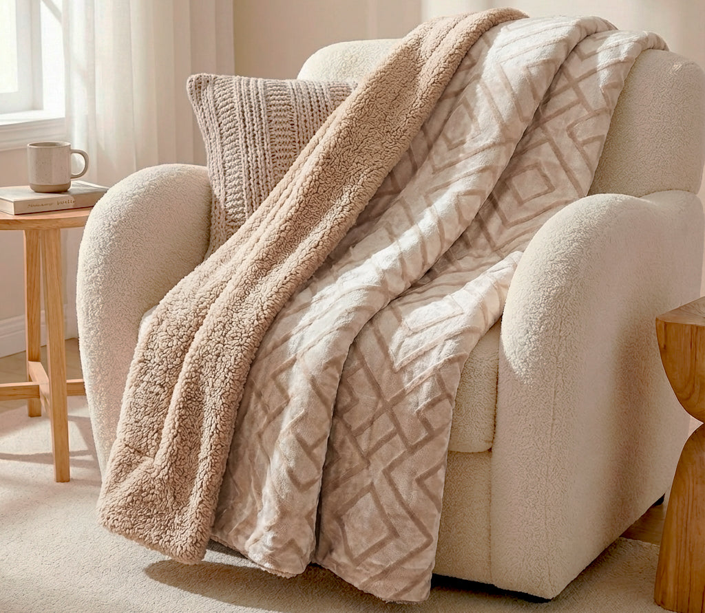 Sherpa-Decke Rubi Beige