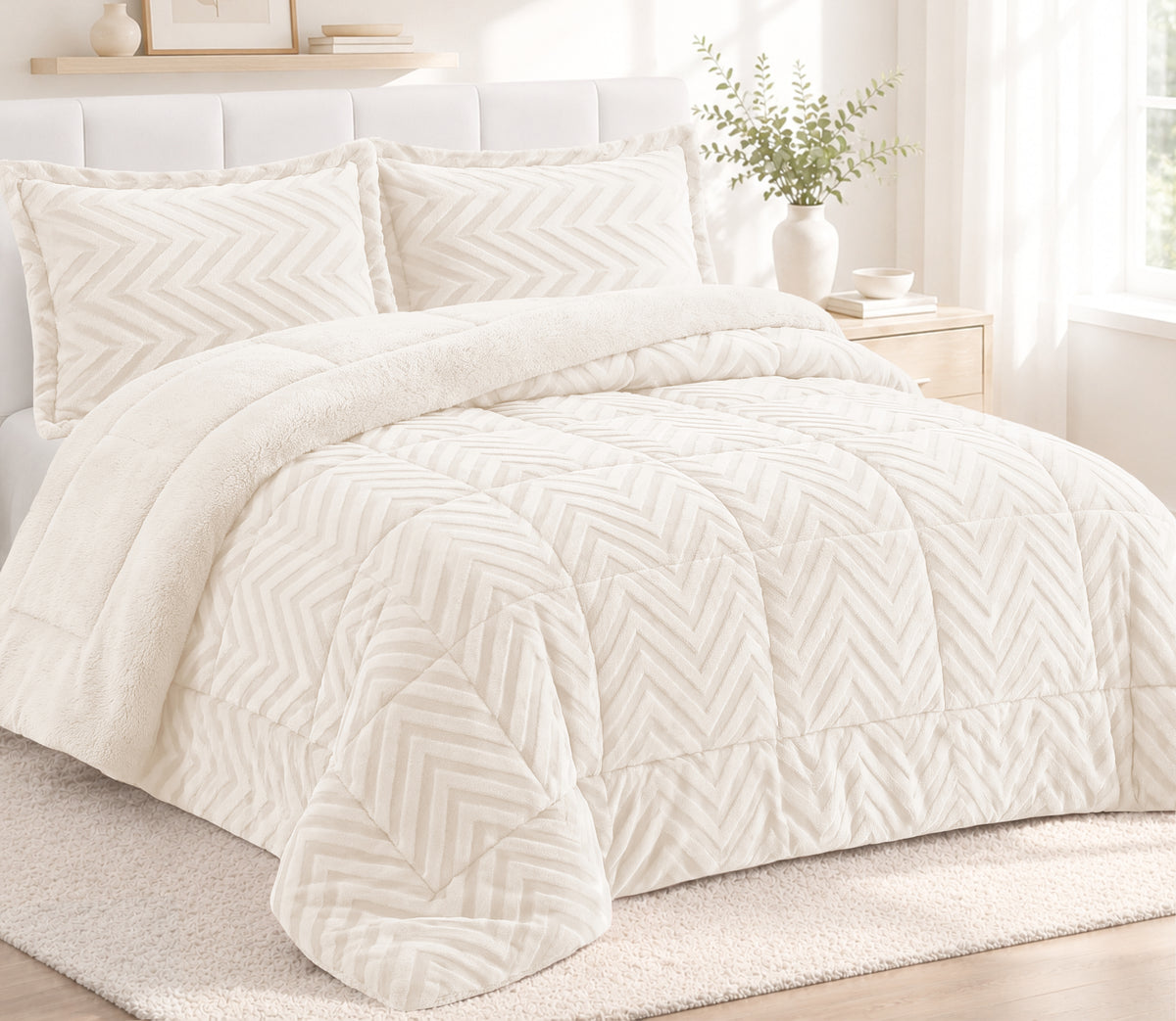 Couvre-lit Sherpa Nare Perle