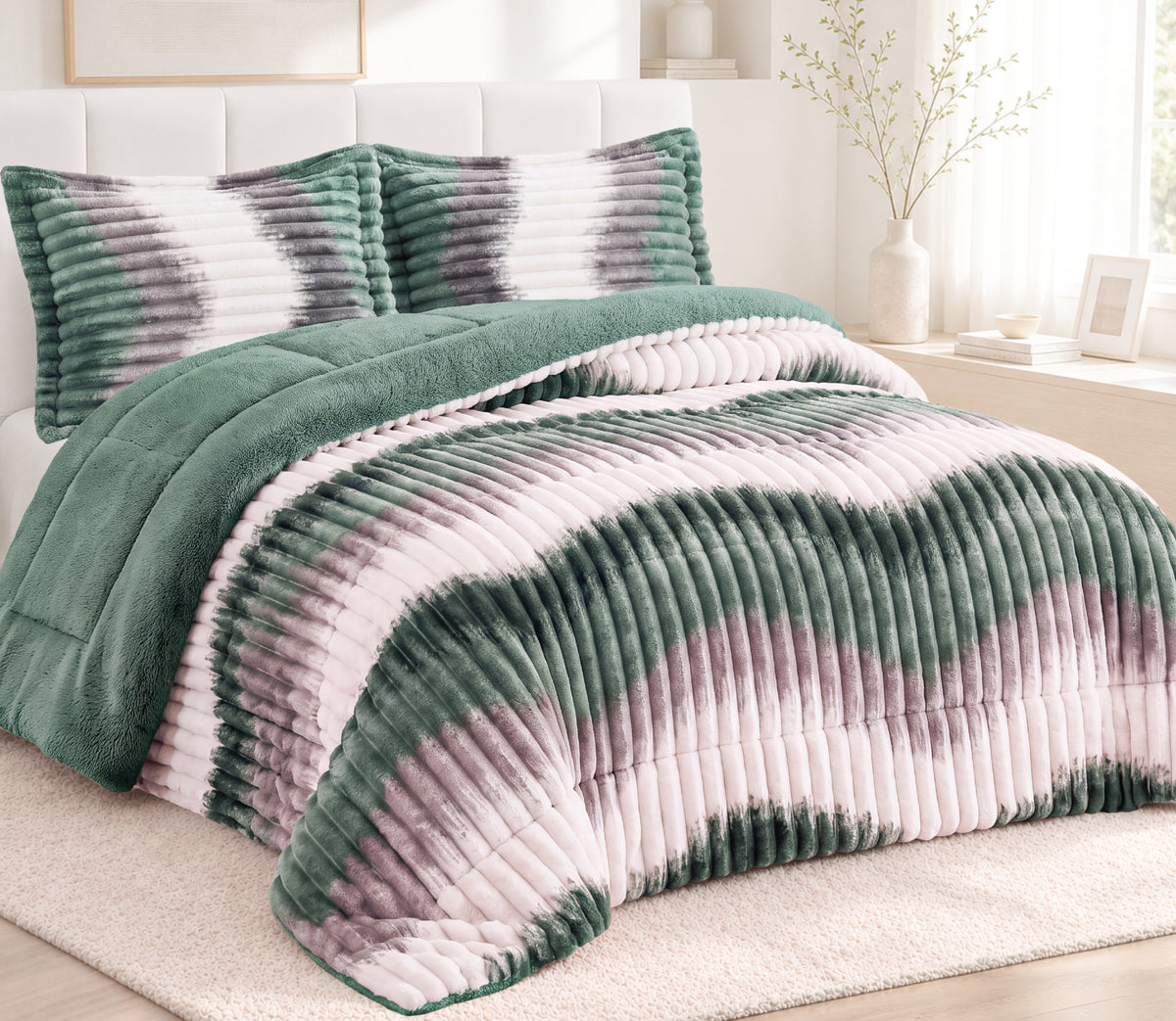 Couvre-lit Sherpa Niara Vert