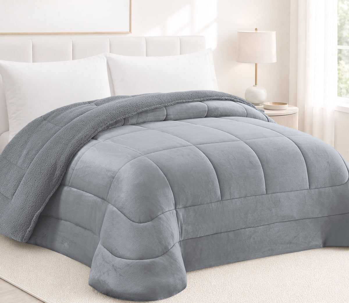 Trapunta in Sherpa Nirna Grigio