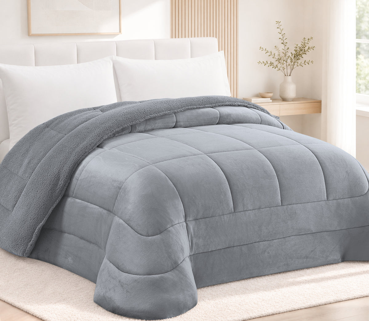 Trapunta in Sherpa Nirna Grigio
