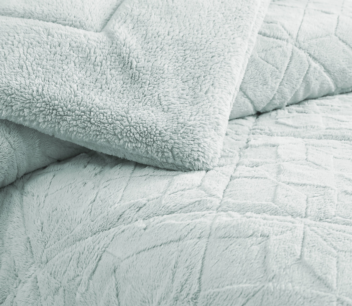 Couvre-lit Sherpa Fenix Vert d'eau