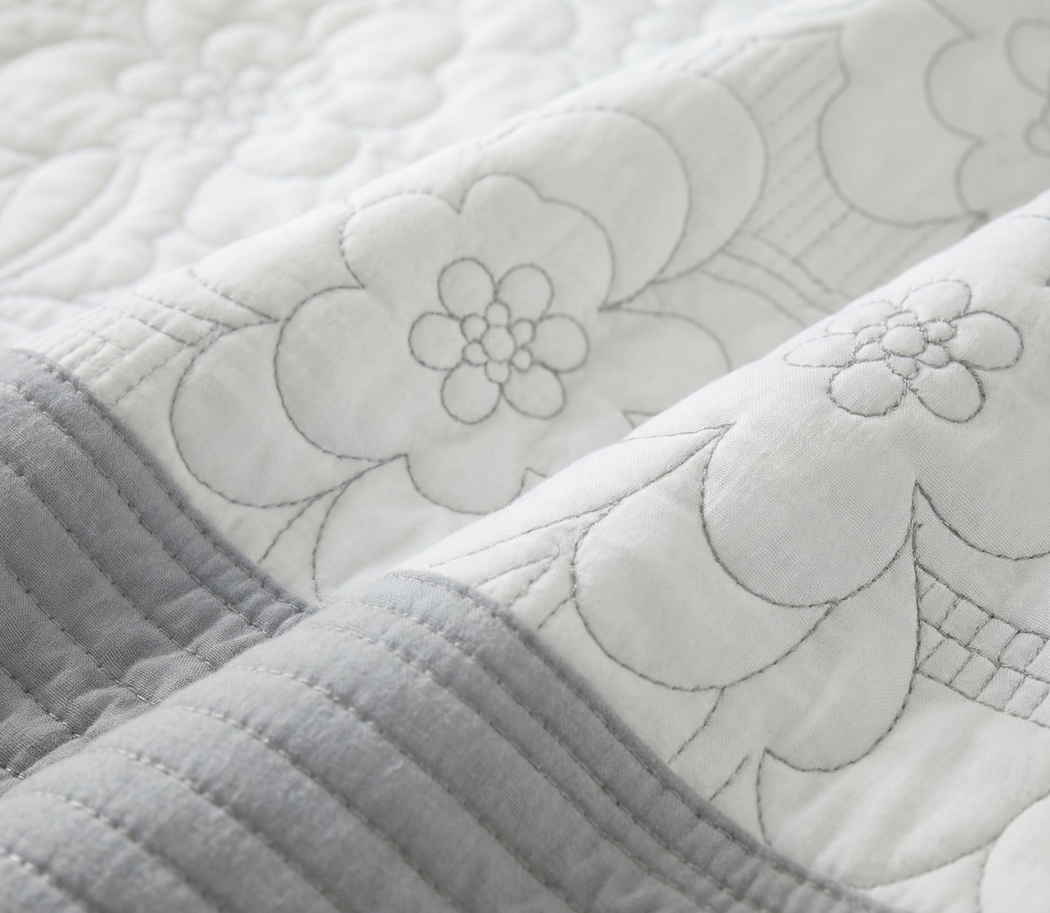 Couvre-lit Brodé Sali Gris