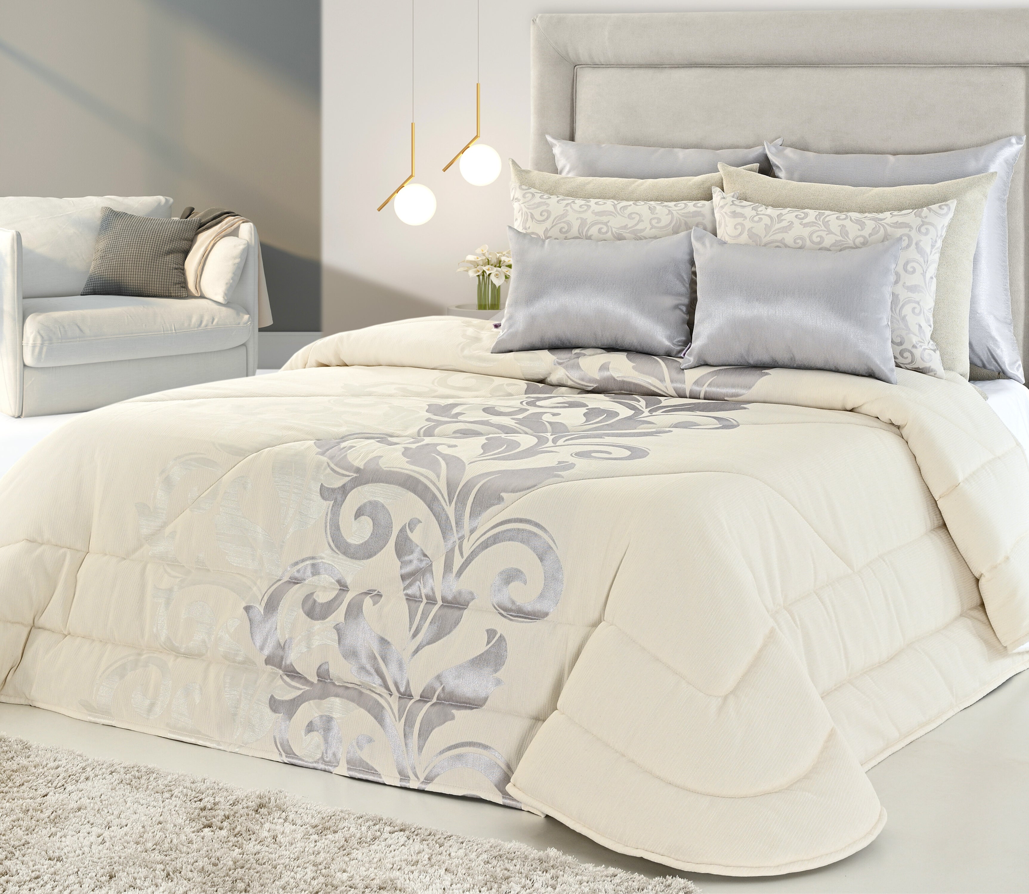 Bedspread Jacquard Lani Silver